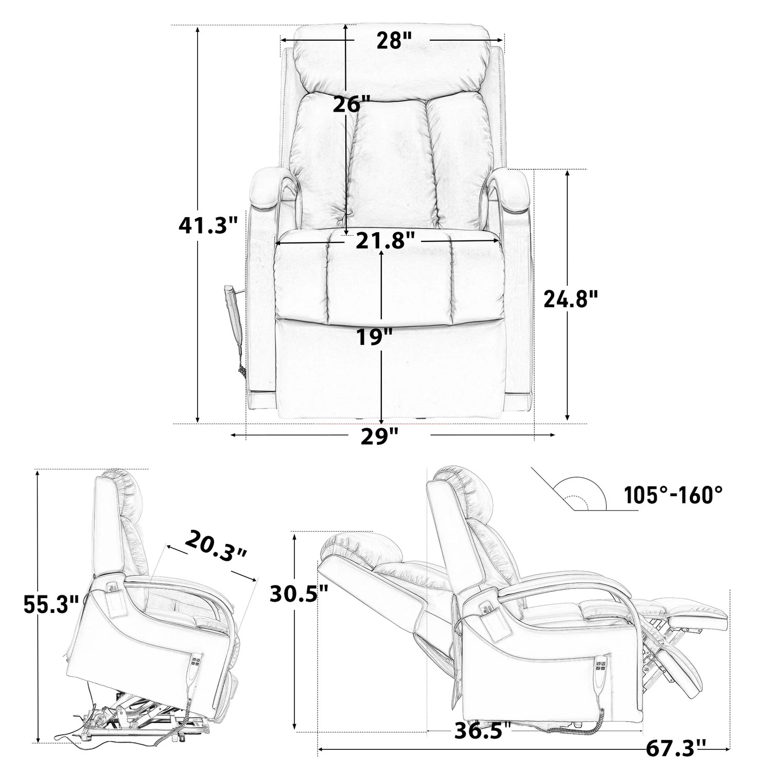 9185 lift recliner — view 6