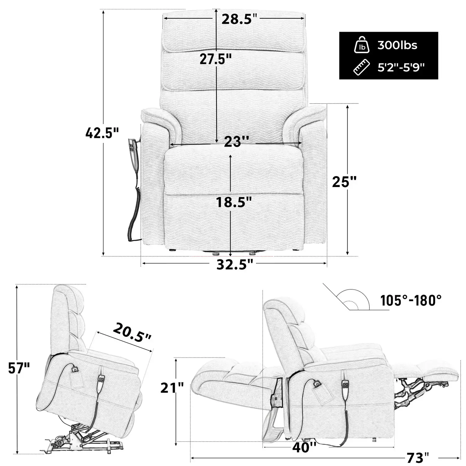 9188 lift recliner — view 7