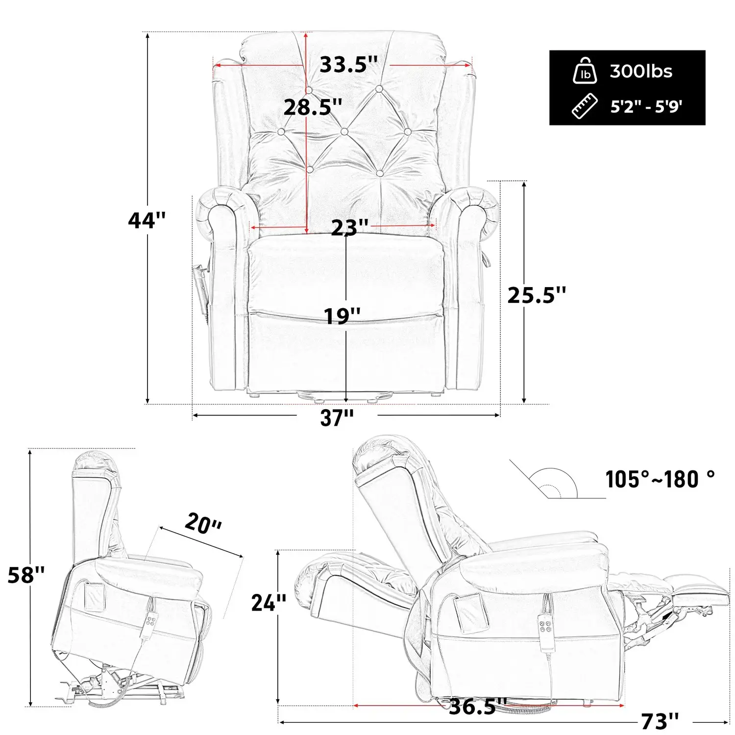 9199 lift recliner — view 7