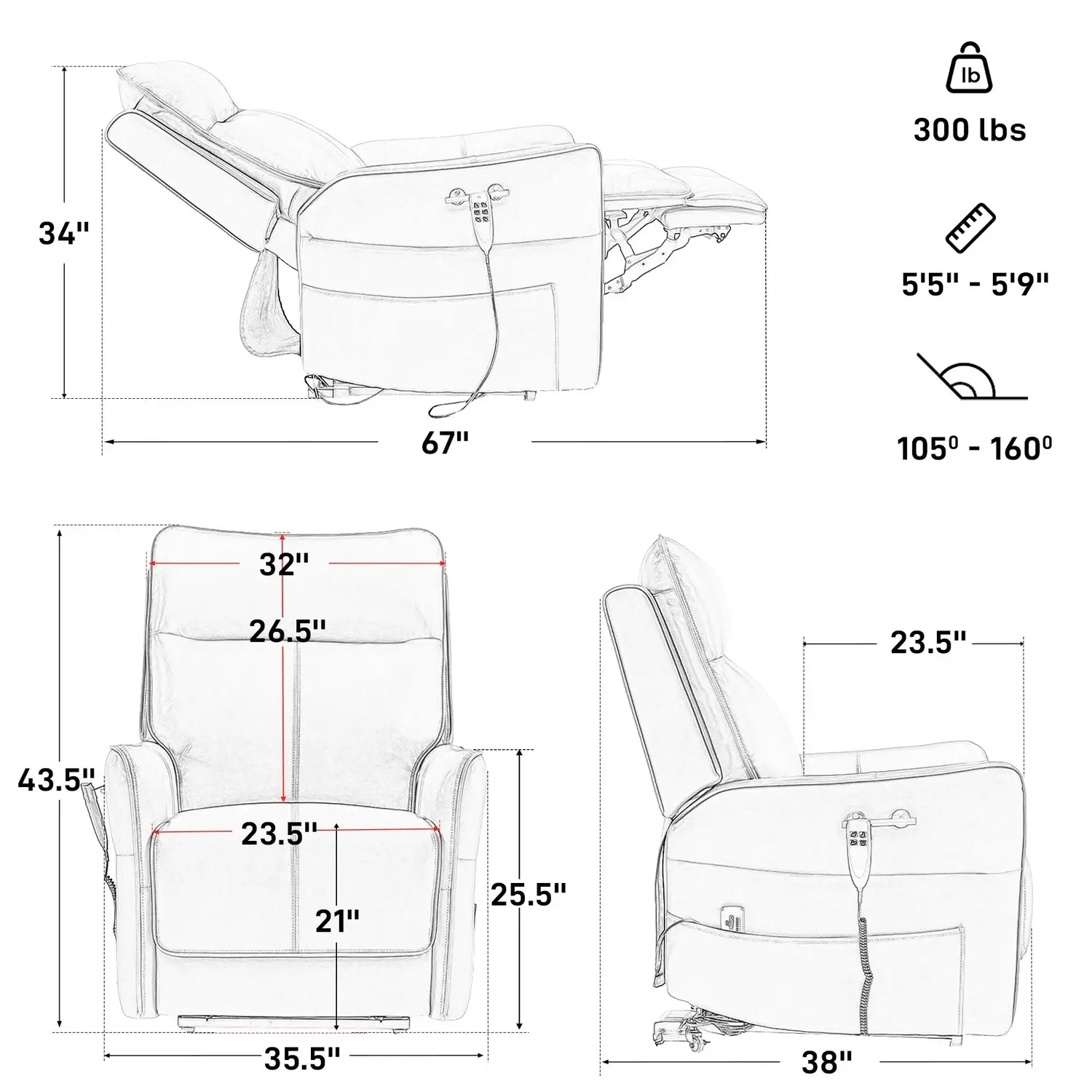 9219 lift recliner — view 5
