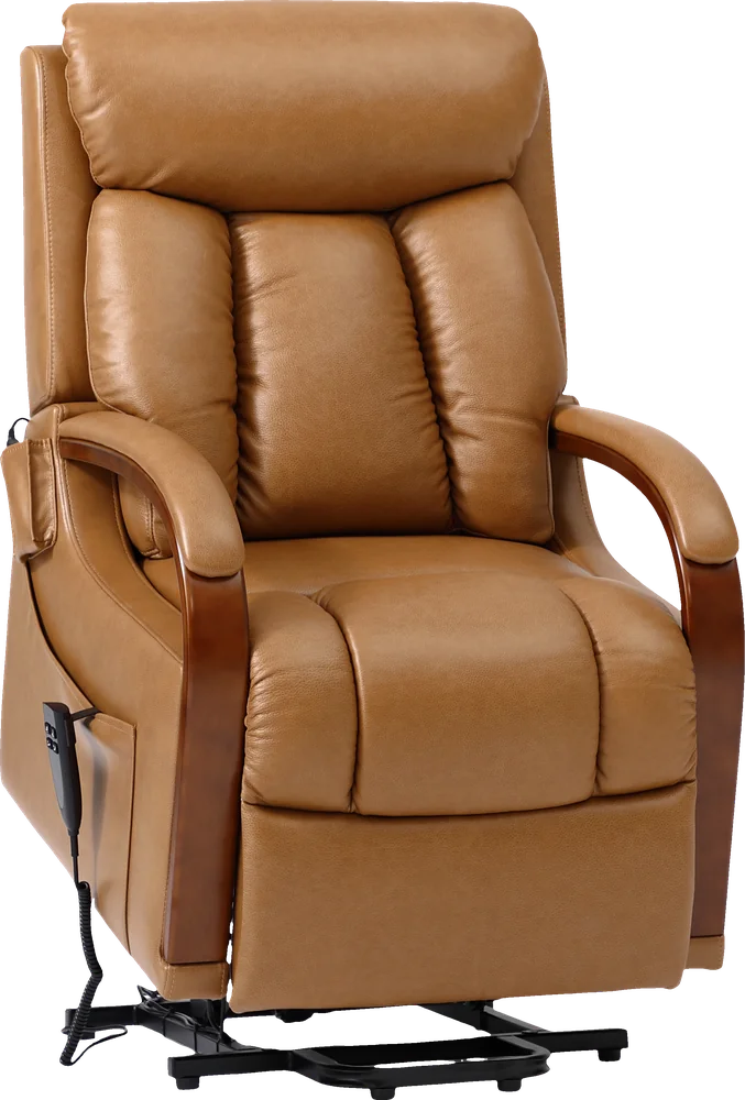 9185 Petite Wood-Arm Lift Recliner