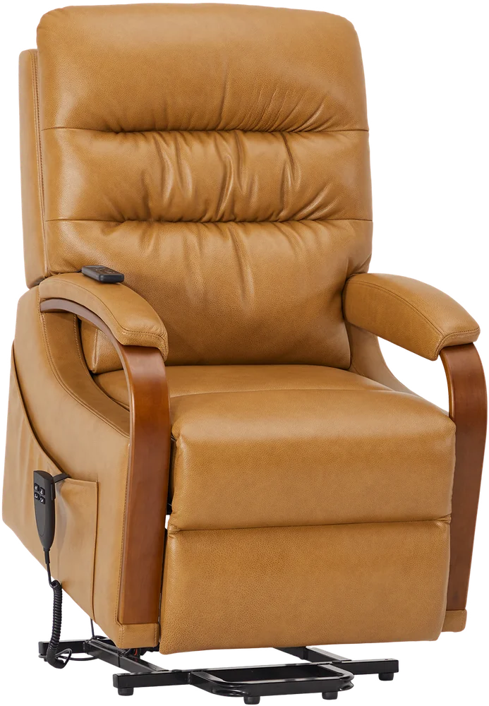 9220 Tall-Back Wood-Arm Lift Recliner